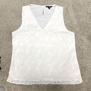 Banana Republic Cream Eyelet Tank